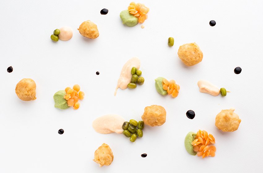 tempura di ceci, azuki e lenticchie